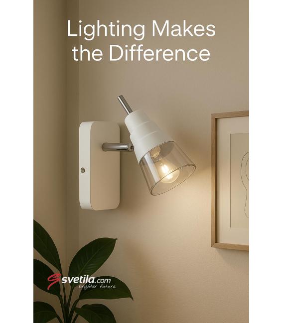 Stylish TOMI GU10 1D Chrome & White Luminaire - Unique – photo