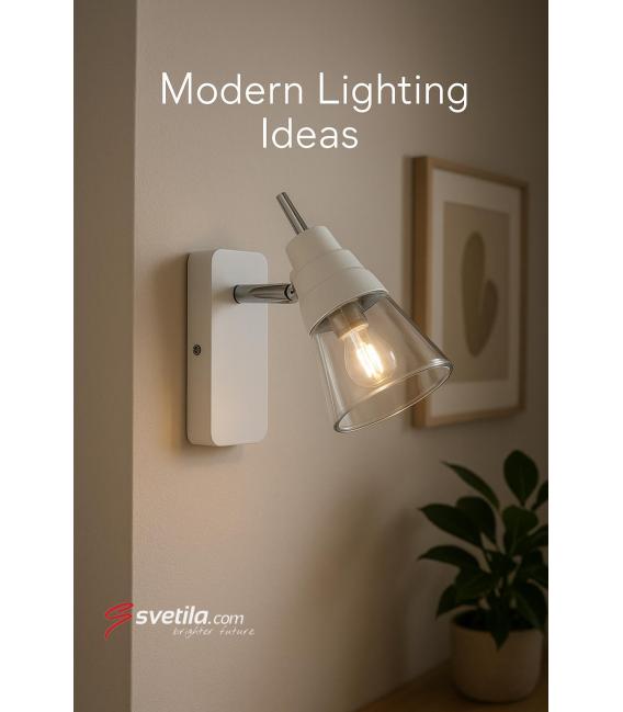 Luminaire élégant TOMI GU10 1D Chrome et Blanc - Unique – Photo