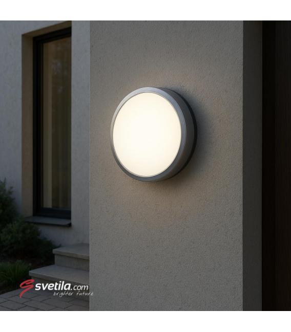 Stropna LED svetilka PLANAR 24W NW srebrna - Zunanja fasadna – fotografija