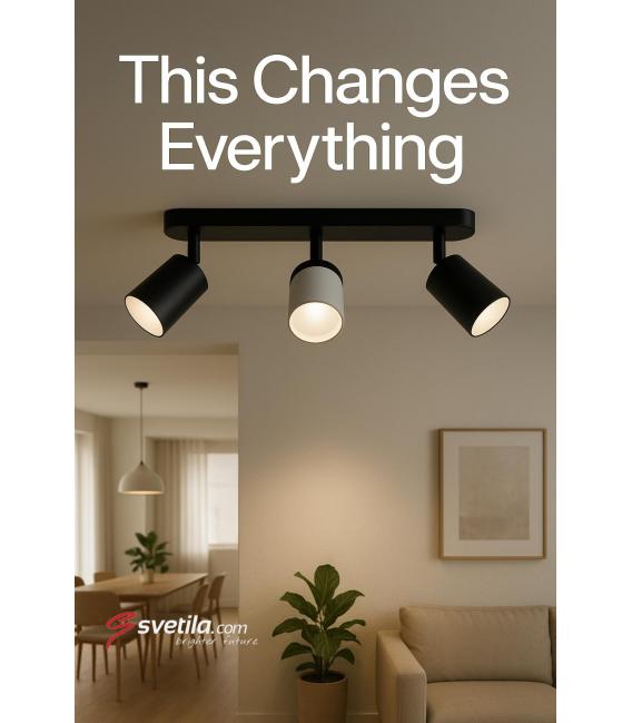 ZEBRA SPT GU10 3L Nero/Bianco - Soluzione illuminotecnica esclusiva – Foto