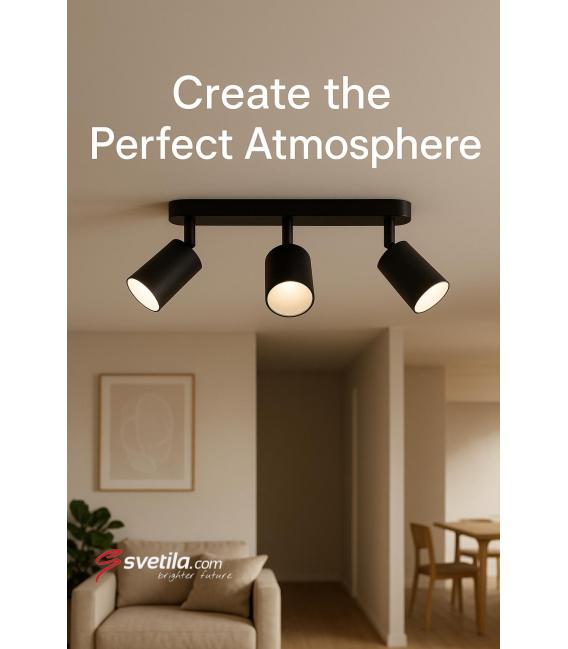 ZEBRA SPT GU10 3L Schwarz/Weiß Leuchte - Einzigartige Beleuchtungslösung – foto