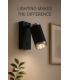FRIDA WLL GU10 nero / cromo - con interruttore 13681-38925