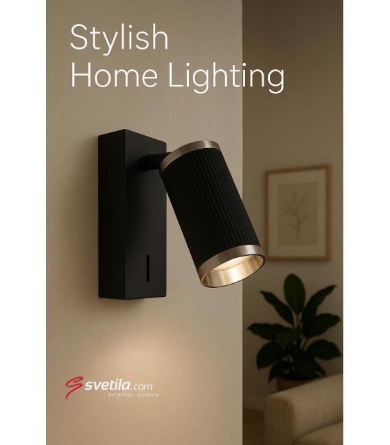 FRIDA WLL GU10 Negro Cromado Interruptor - Luminaire – foto
