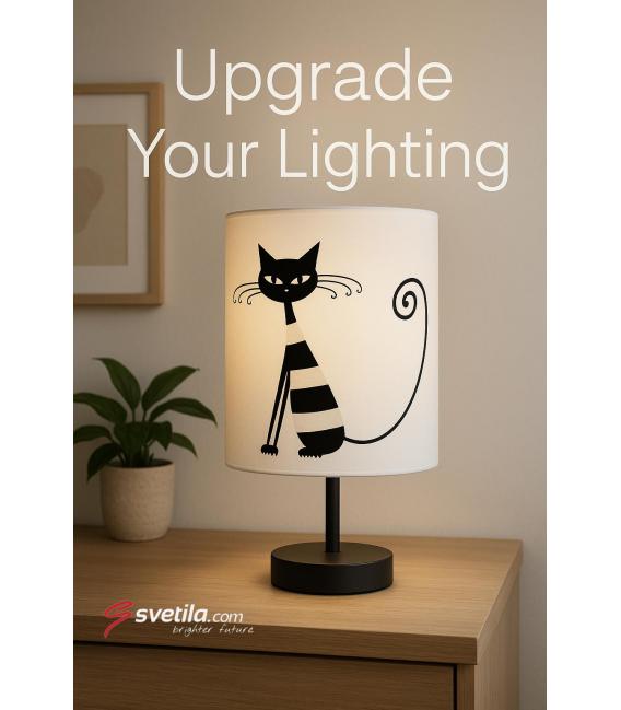 Lampada da tavolo ZYTA Cat Motiv E14, unica nel suo genere - Illumina il tuo spazio – Foto
