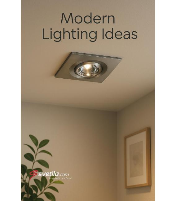Lámpara empotrada LED GOL D 1.6W NW Decorativa, Cromo mate – foto