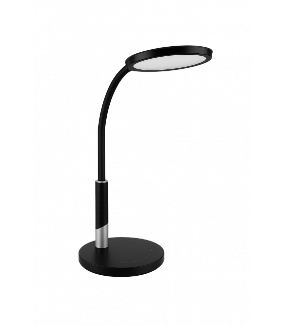 Lampe de bureau SAMUEL LED noire avec commande d'éclairage à cinq niveaux – Photo