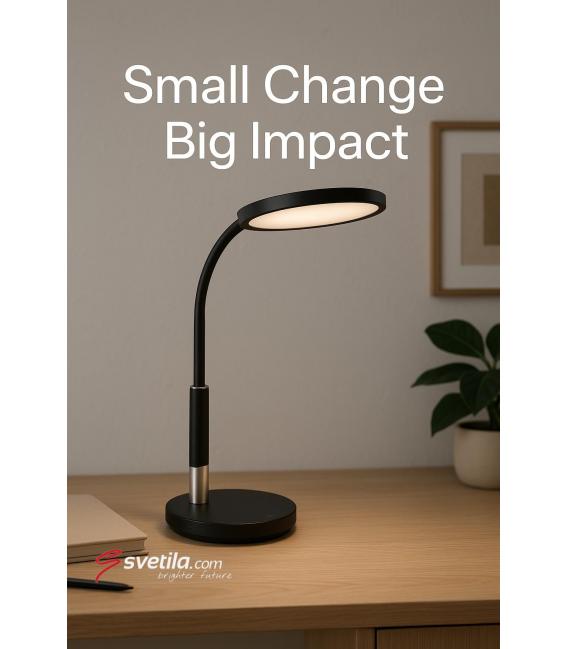 Black SAMUEL LED Desk Lamp with Five-Stage Control – photo