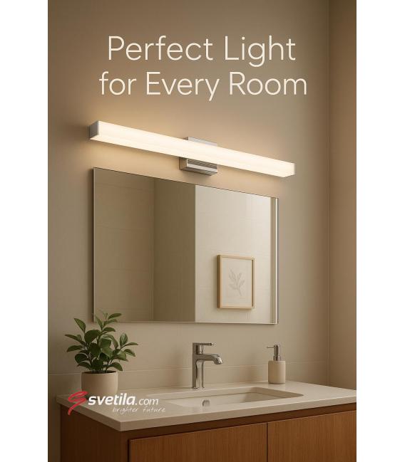 Wasserbeständige LED-Wandleuchte 12W Chrom NW – foto