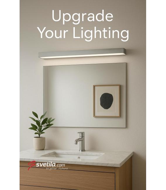 Moderna Luminaria LED de Pared Resistente al Agua 14W Plata NW - Iluminación de Baños – foto
