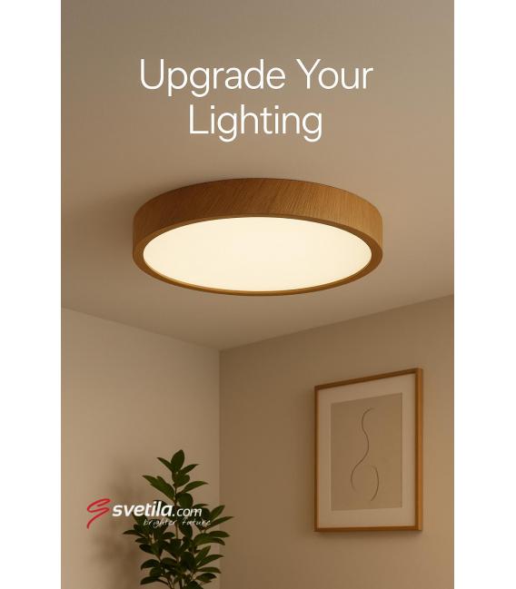 Plafonnier LED ATUT C 24W NW Oak - Luminaires modernes – Photo