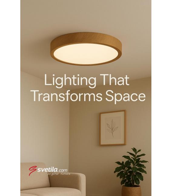 Apparecchio LED a soffitto ATUT C 24W NW Oak – Foto