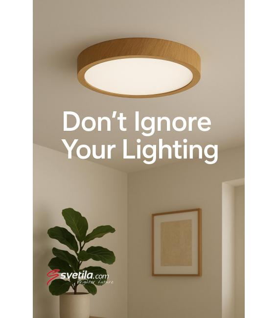 Stropna LED svetilka ATUT C 24W NW Oak – fotografija