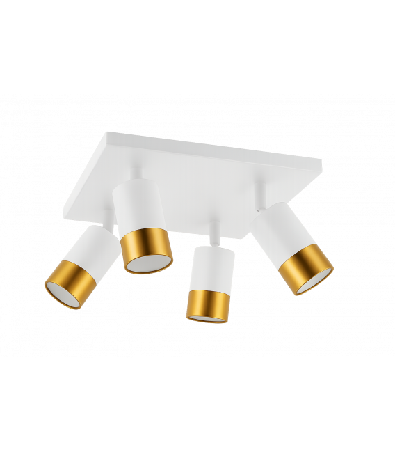 PUZON SPT GU10 4D - Finitura bianco/oro – Foto