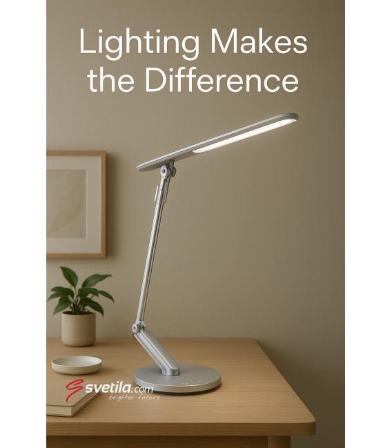RAMZES Silver LED Desk Lamp - Premium Choice for Users – photo