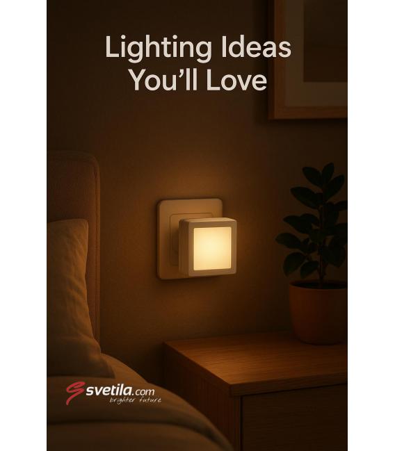 Luce notturna a LED Plug-in OLO 0,7W Bianco – Foto