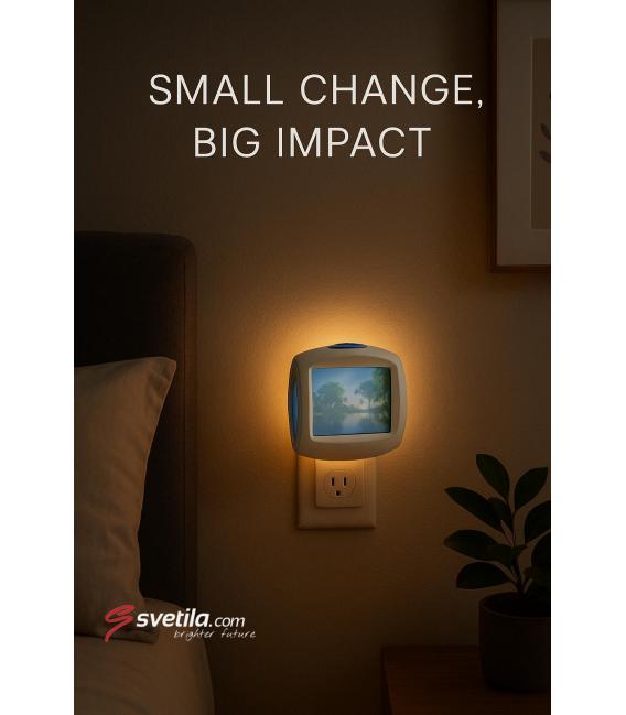 LED nočna svetilka TIVI 0,4W Bela – fotografija