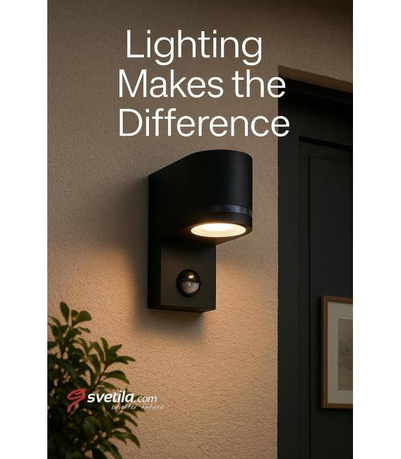 Dustproof luminaire with motion sensor - FOREST S GU10 C – photo