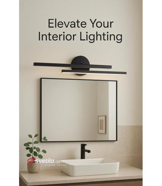 Moderne wasserdichte Wand-LED-Leuchte Schwarz NW - GRACJA 2 x 7W – foto