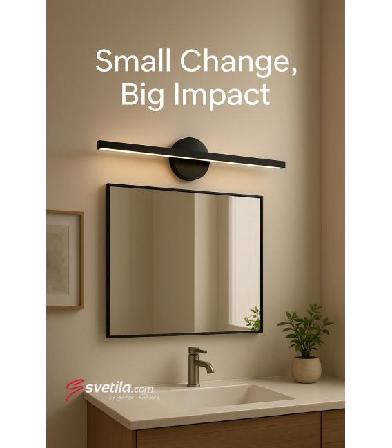 Luminaire mural moderne à LED résistant à l'eau Noir NW - GRACJA 2 x 7W – Photo