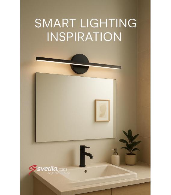 Moderno apparecchio LED a parete resistente all'acqua nero NW - GRACJA 2 x 7W – Foto