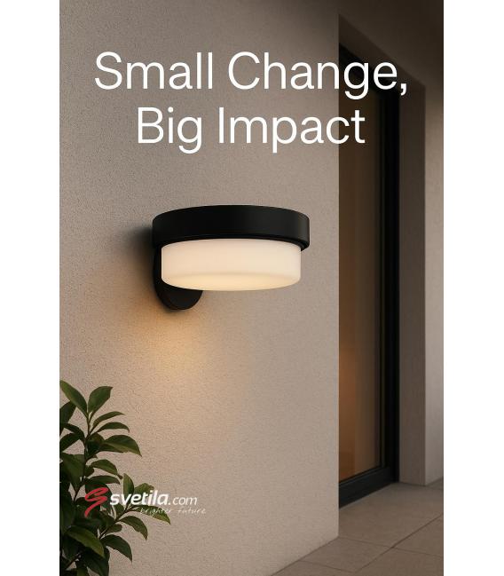Luminaria LED de exterior ARON C 12W NW Negra - Impermeable – foto