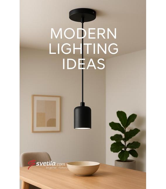 Viseča svetilka UNO E27 CLG črna 220V, 60W, Elegantna – fotografija