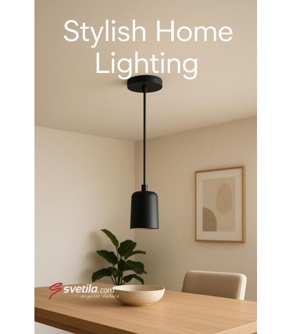 Pendant Luminaire UNO E27 CLG Black 220V, 60W, Elegant – photo