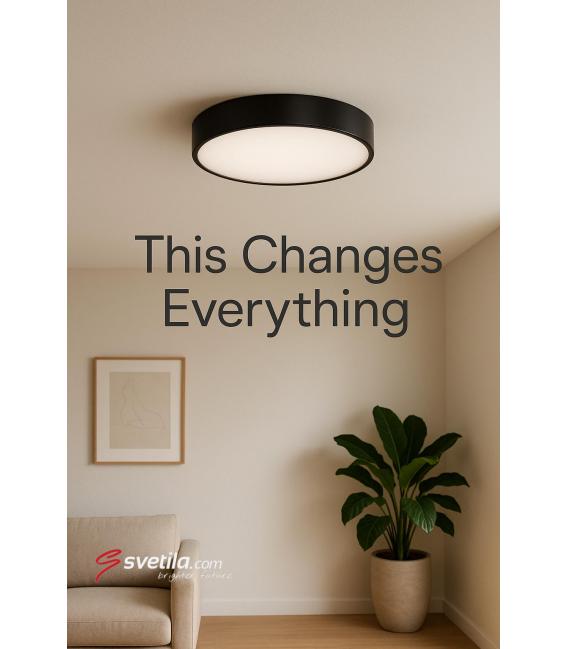 Plafonnier à LED TOTEM C 16W NW - Noir – Photo