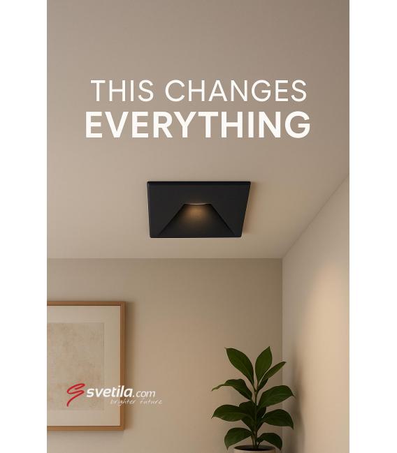 KURS D 1.6W NW LED Aplique Empotrable Negro – foto