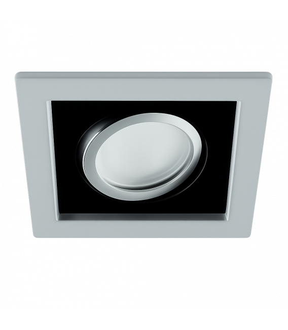 Elegante Luminaria Empotrable de Techo BORYS D GU10 220V 50W Plata Negro – foto