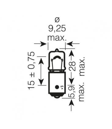 Ampoule voiture 12V H6W 6W BAX9s Solution d'éclairage automobile 6285-4281