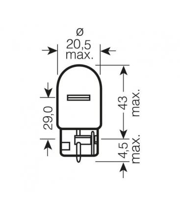 Lampadina 12V per auto WY21W 21W WX3x16d Arancione Illuminazione per autoveicoli 6288-4287