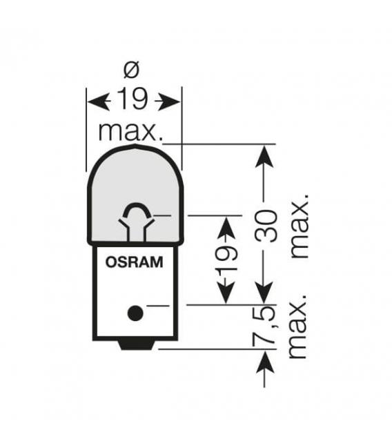 12V Autoglühbirne RY10W 10W BAU15s (5009) Orange Glühen – foto