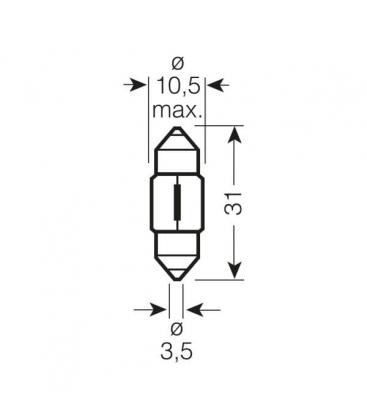 Lampadina per interni dell'auto 6438 12V 10W SV8.5 Illuminazione interna dell'automobile 6295-4302