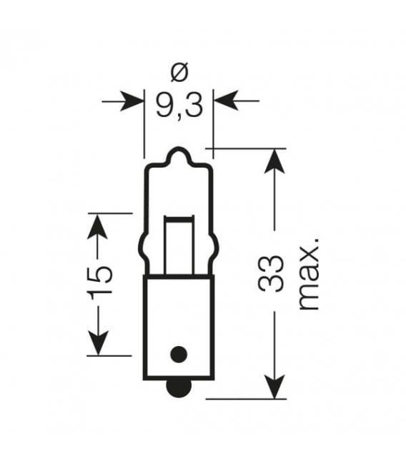 12V BA9s Car Bulb 64115, 20W Automotive – photo