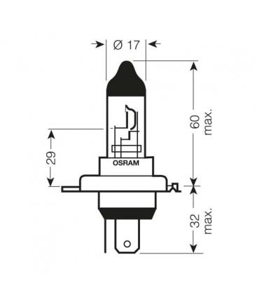 24V Truck Bulb H4 75/70W P43t - 6322-4372