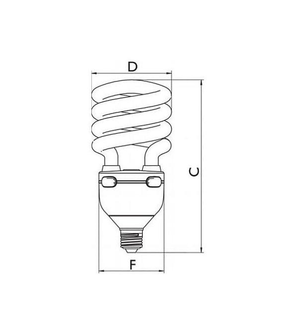 Tornado Alto Lumen 42W Blanco Frío E27 Lámpara – foto