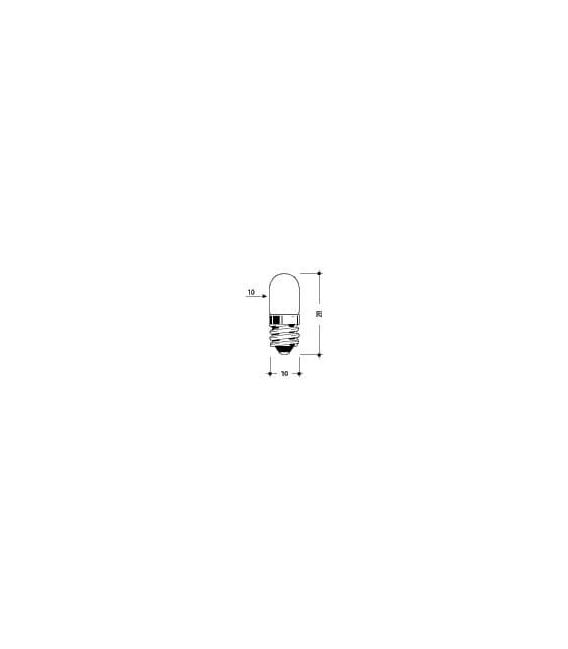 Long Life Torch and Flashlight Light Bulb - E10 7V 300mA 10x28 C 2R – photo