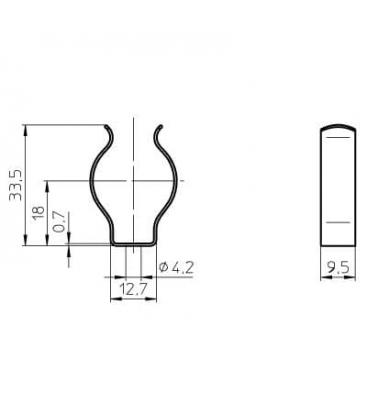 Supporto per lampada fluorescente T5 - Accessorio essenziale per il supporto 7206-6222