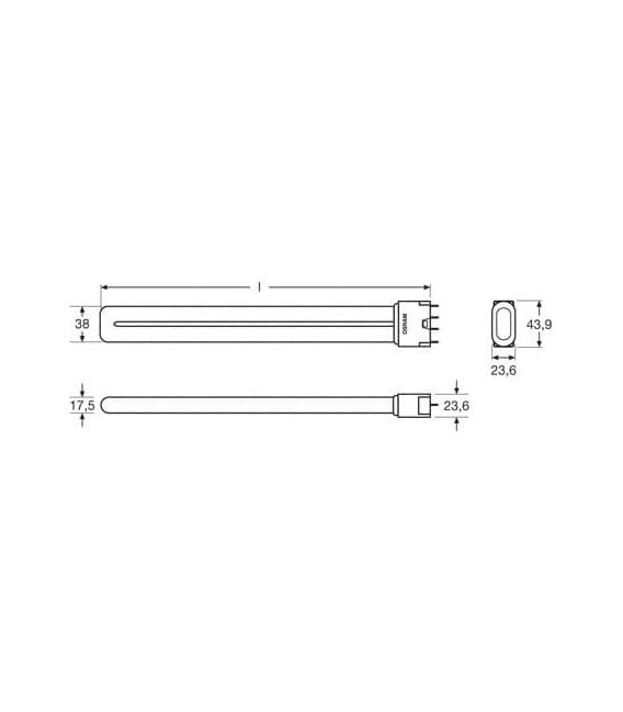 Kompakt-Energiesparlampe Dulux L 28W 840 - 2G11 – foto