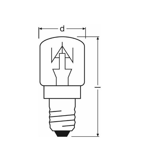 Bombilla Especial Horno T CL 15W 220V E14 – foto