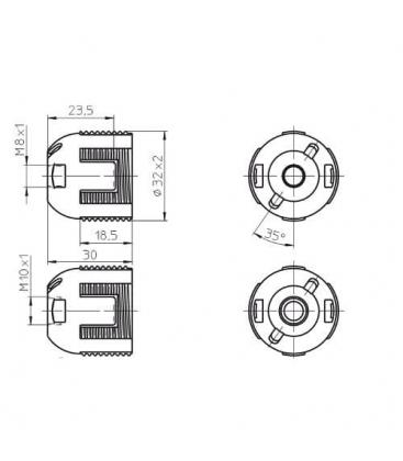 Tappo di copertura M8x1 - essenziale per il portalampada G9 7411-6995