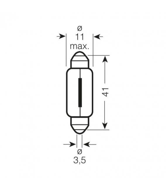 Ampoule 24V pour camion 6429 SV8.5, 10W - High Power – Photo