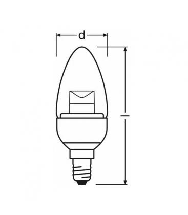Klassische LED-Kerzenlampe Star B 4W Warmweiß E14 7546-7403