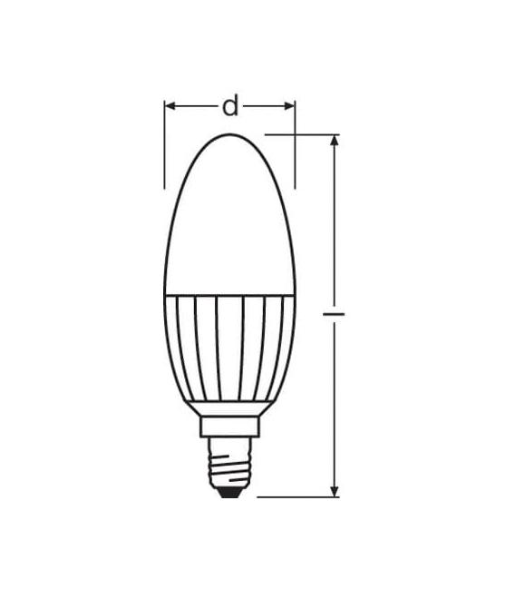Classic LED Candle Lamp Parathom B 25 FR 4.5W WW E14 – photo