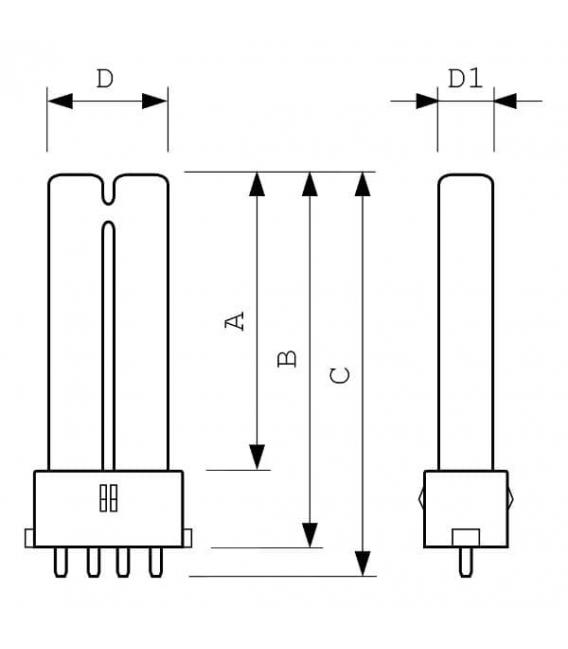 9W 4P TUV: Efficiency PL-S G23 UV-C Sterilization Lamp – photo