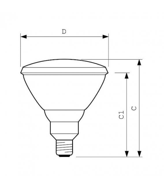 Infrared Lamp Par38 IR 175W E27 Powerful Heat Therapy – photo