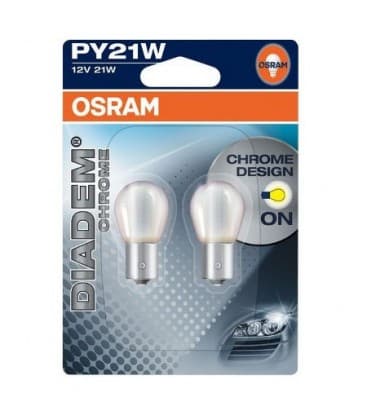 12V Diadem Chrome Car Bulb PY21W Double Pack 7610-7657