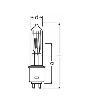 Lampe 64716 GKV 600W 240V G9.5 - Eclairage spécialisé 7636-7747