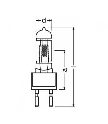 Lampe 64747 FKJ - Ampoule spécialisée G22 1000W, 240V 7644-7776